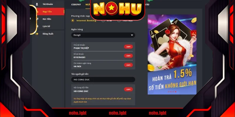 Nạp tiền 009Bet - Quy trình đơn giản và nhanh chóng Nạp tiền 009Bet - Quy trình đơn giản và nhanh chóng