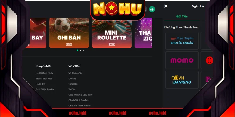Quy trình Nạp/Rút game bài trực tuyến V9bet Quy trình Nạp/Rút game bài trực tuyến V9bet