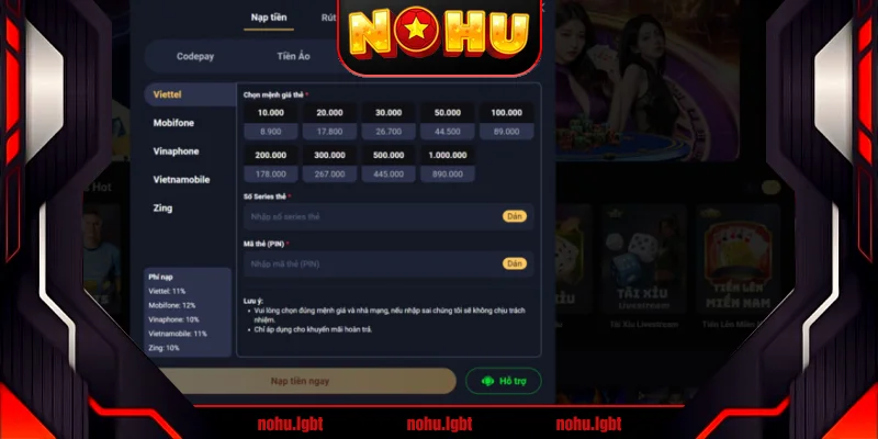 Hướng dẫn Nạp Vinbet Hướng dẫn Nạp Vinbet