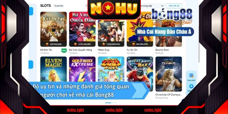 Bong88 bao gồm các mảng sản phẩm nào? 